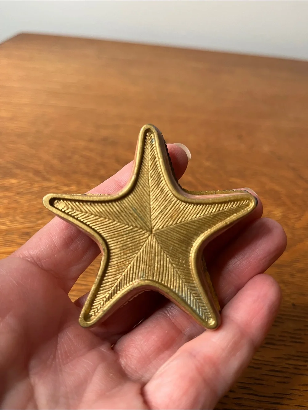 Vintage Enamel & Rhinestone Starfish Trinket Box | Coastal Beachy Ring Dish